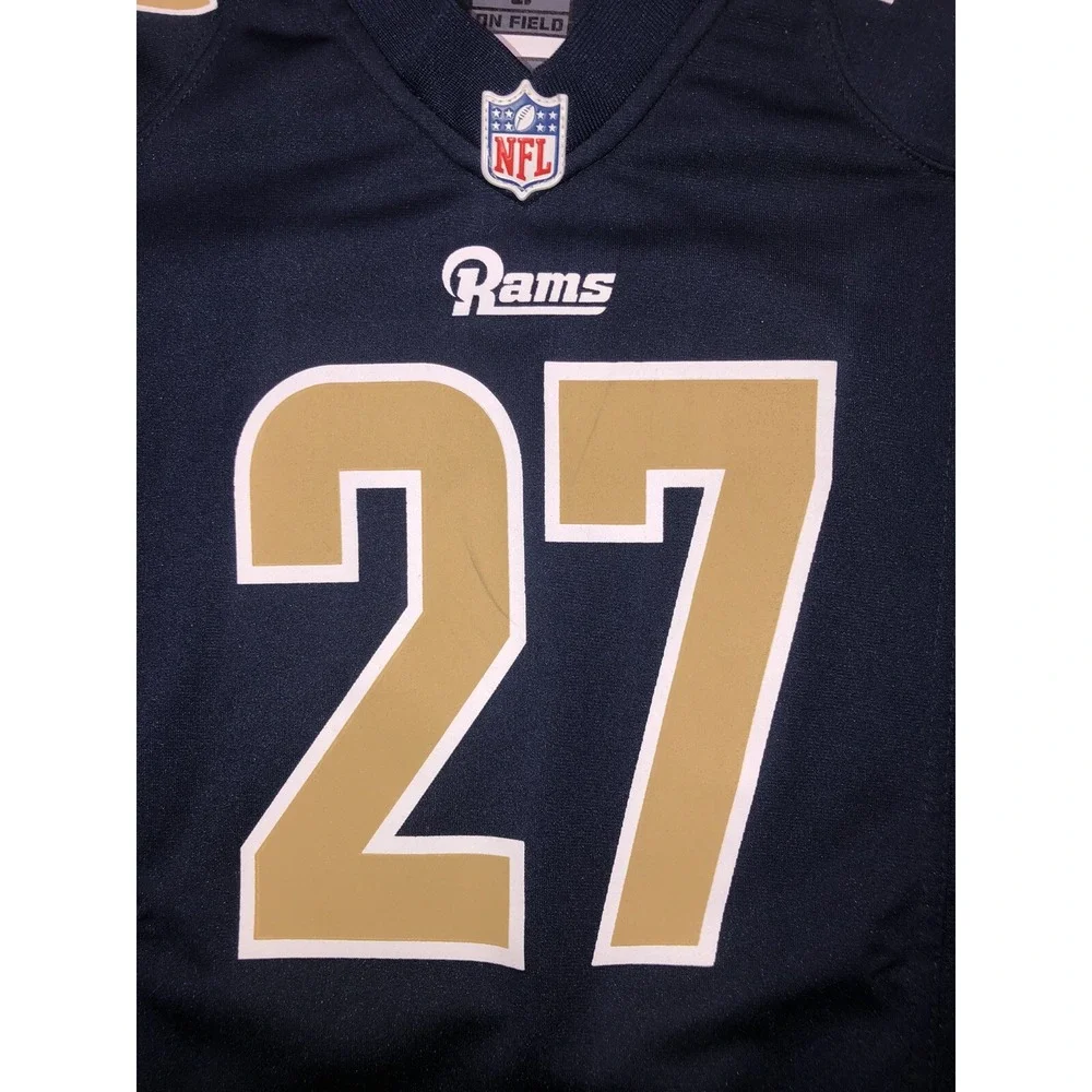 Nike NFL Los‎ Angeles Rams Jersey #27 Quintin Mikell Kids Youth S 8 Navy